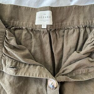 Sezane Cotton/Linen Mini Skirt